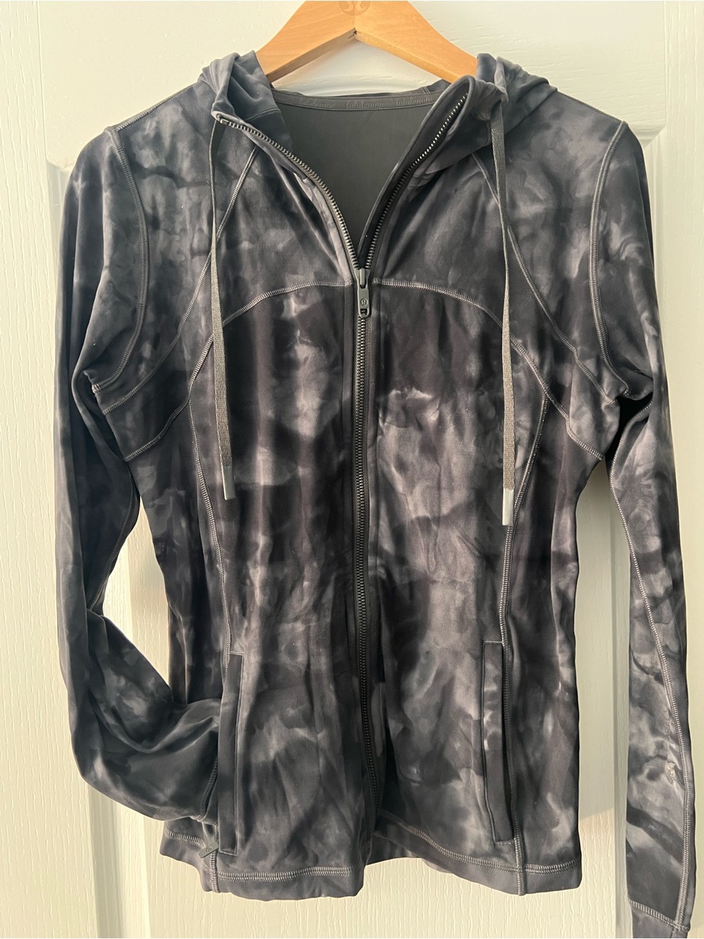Gray Tie-Dye Align Jacket - Women's
